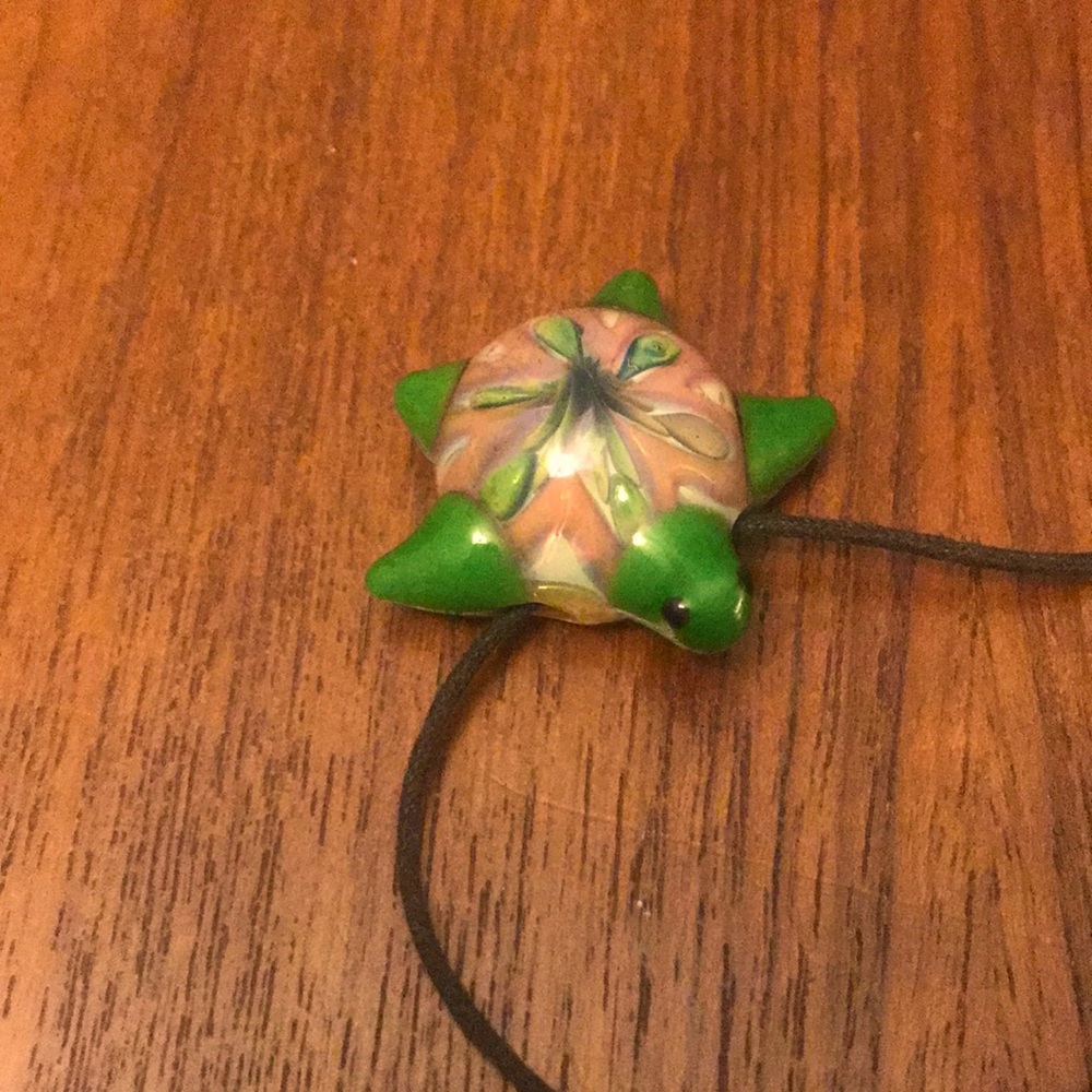 Glass Hawaiian Turtle Necklace
